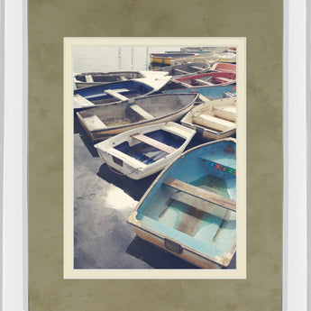 Eastern Coastal By Sarah Gardner - Mirror Framed Print Wall Art - Beige