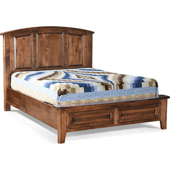 Carson Arched Panel King Storage Footboard Bed