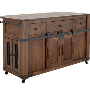 Parota Kitchen Island Cinnamon Brown - Islands at Quality Home Furniture Mesquite