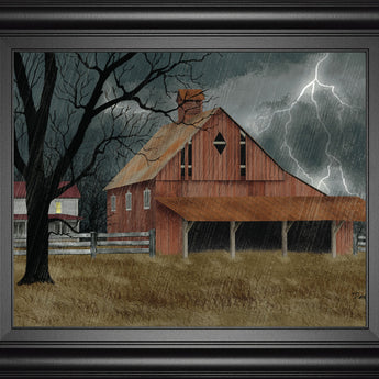 Dark And Stormy Night By Billy Jacobs - Framed Print Wall Art - Dark Gray