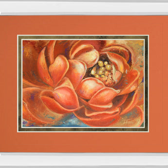 Red Lotus I By Patricia Pinto - Mirror Framed Print Wall Art - Red