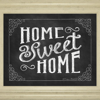 Home Sweet Home By Susan Ball - Framed Print Wall Art - Dark Gray