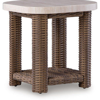 Dolan Creek - Mesa auxiliar cuadrada - Beige/Marrón
