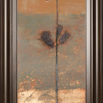 Solitary Flower I By Norman Wyatt - Framed Print Wall Art - Light Brown