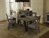 Loft Chair With Fabric Seat (Set of 2) Two Tone Gray / Brown - detail
