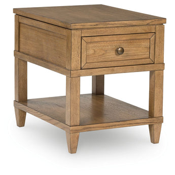 Sharlance - Rectangular End Table - Light Brown