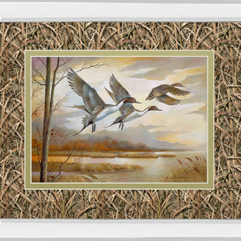 Pintails By Ruanne Manning ***Monl*** (Mirrored Frame) - Light Brown