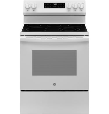 GE 30" Freestanding Electric Range, White - GRF500PVWW