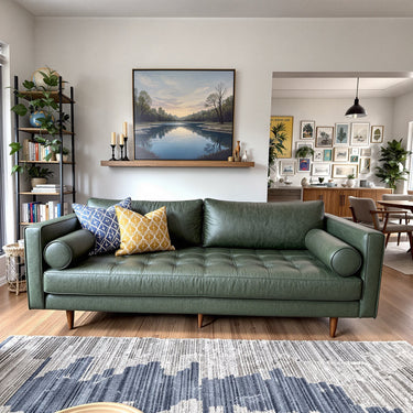 Ladybird 88" Leather Sofa -