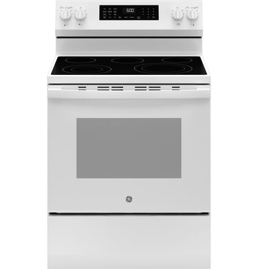 GE 30" Freestanding Electric Range, White - GRF600AVWW