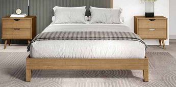 Donco Kids Urban Slim Platform Bed Queen Size Bed in Urban Oak