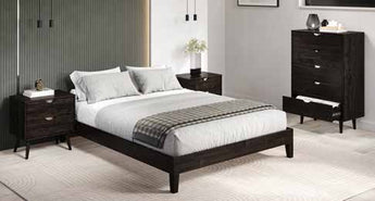 Donco Kids Urban Slim Platform Bed King Size Bed in Urban Walnut