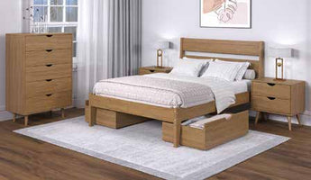 Donco Kids Urban Panel Bed Full Size Bed in Urban Oak