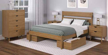 Donco Kids Urban Panel Bed Queen Size Bed in Urban Oak