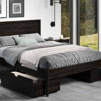 Donco Kids Urban Walnut Panel Bed Full Size Bed in Urban Walnut