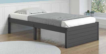 Donco Kids Twin Platform Bed Twin Bed in Dark Grey