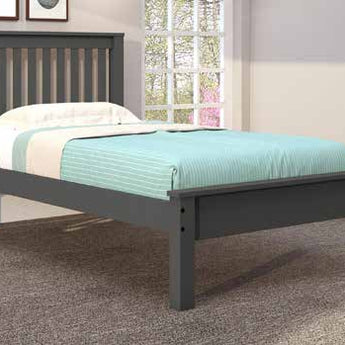 Donco Kids Contempo Panel Bed Twin Bed in Dark Grey