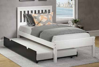 Donco Kids Contempo Panel Bed Twin Bed in White