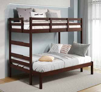 Donco Kids Classic Mission Bunk Twin/Full Bunk Bed in Dark Cappuccino