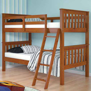 Donco Kids Mission Bunk Twin/Twin Bunk Bed in Light Espresso