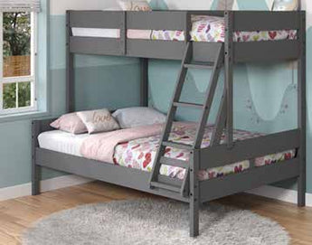 Donco Kids Mission Twin/Full Bunk Twin/Full Bunk Bed in Dark Grey (2316-TFDG)