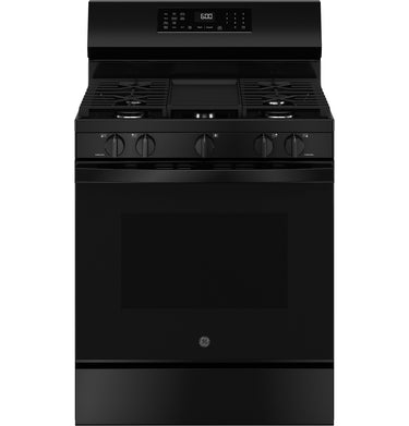 GE 30" Freestanding Gas Range, Black - GGF600AVBB