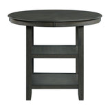 Amherst Counter Table With Wood Leg Gray Finish - detail