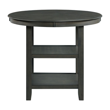 Amherst Counter Table With Wood Leg Gray Finish - detail