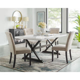 Lexi 5 Piece Dining Set (Table And Four Chairs) White - 5 Piece Dining Room Sets at Quality Home Furniture Mesquite