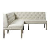 Peyton Sectional Sofa Dining Set Gray - detail