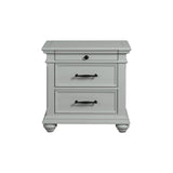 Slater Nightstand With USB Gray - detail