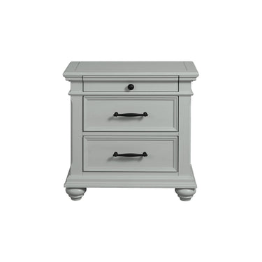 Slater Nightstand With USB Gray - detail