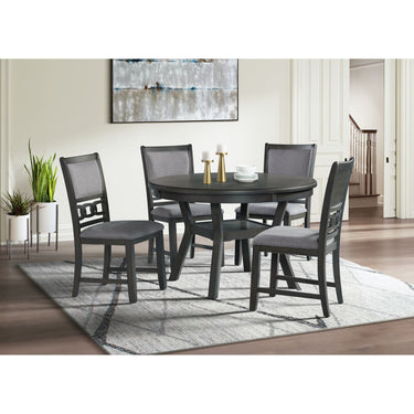 Amherst Dining Table With Wood Leg Gray Finish - detail