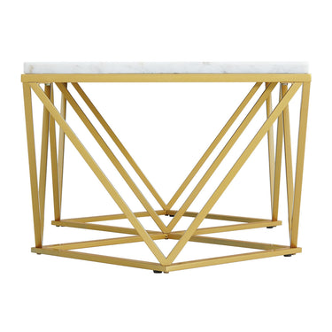 Riko Rectangular Coffee Table With Metal Leg Gold - detail