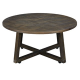 Industrial 3 Piece Occasional Table Set Brown - detail