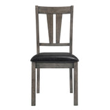 Nathan Fan Back Chair With PU Seat (Set of 2) Gray Oak - detail