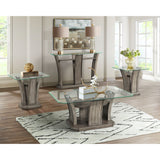 Dapper Square End Table Gray - detail