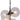 Okee - Ceiling Lamp - Black Satin & Amber Glass