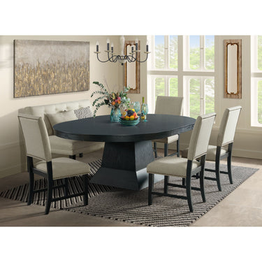 Maddox Oval Dining Table Black - detail