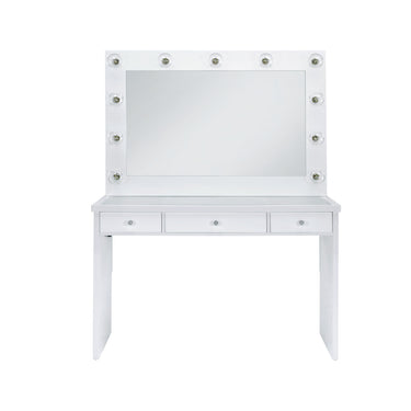 Ariana Complete Vanity With Lightbulbs Glossy White - alternate view