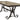 Antique - Table With Iron Base - Multicolor