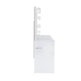 Ariana Complete Vanity With Lightbulbs Glossy White - detail