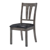 Nathan Fan Back Chair With PU Seat (Set of 2) Gray Oak - image 4 of 4