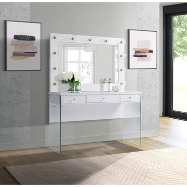 Jacey Complete Vanity With Lightbulbs Glossy White - image 4 of 4