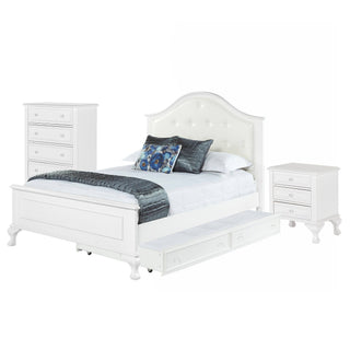 Teen bedroom furniture set with panel bed and matching dresser