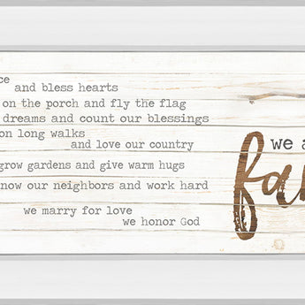 We Are Family By Marla Rae - Mirror Framed Print Wall Art - Beige