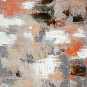 56x72 Hand Painted Textured Canvas - Dark Gray