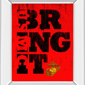 Bring It - Mirror Framed Print Wall Art - Red