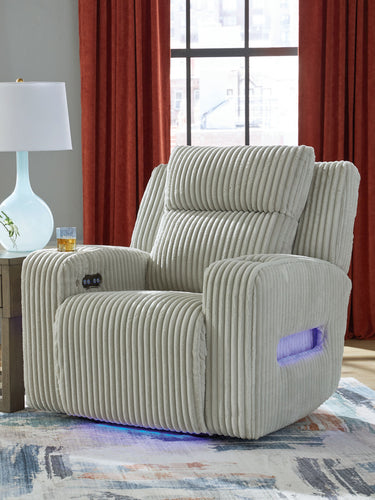 Forest Lake - Power Recliner With Adj Headrest - Alloy