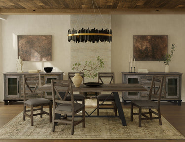 Loft - Chair With Fabric Seat (Set of 2) - Two Tone Gray / Brown